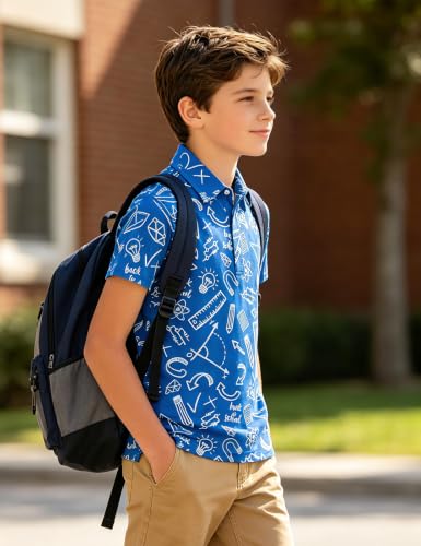 Cuddomper Boys Polo Shirt Back to School Size 11-12 Short Sleeve Golf Tops - image 3