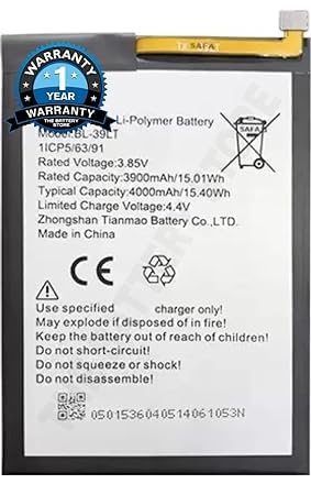 Image of THE BATTERY STORE Original BL-39LT Battery for Tecno Spark 4 KC8 Camon 12 / CC7S Battery with 1 Year Warranty****(PPP219)