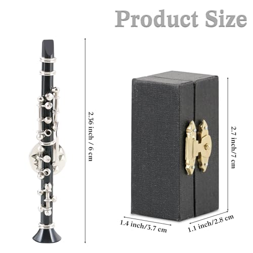 image for EASTROCK Miniature Clarinet Brooch Pin, 2.3inches Clarinet Pin Musical