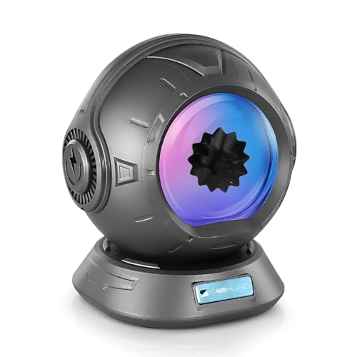 sovenomund Ferrofluid Enceinte Bluetooth audio visuelle avec 2 modes réglables et lumières colorées Argenté