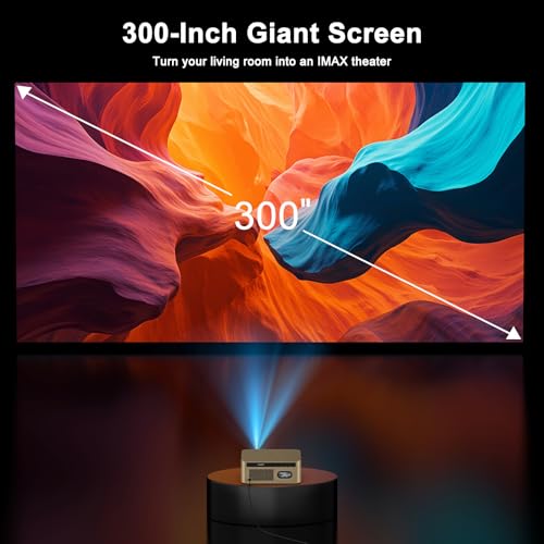 Image of HAPPRUN 2500 ANSI Lumens Outdoor Projector with Built-in Streaming Apps, 4K Decoding Resolution, Dolby Audio, WiFi 6 and Bluetooth 5.2 for Indoor and Outdoor Home Theater