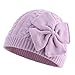 Zsedrut Baby Girls Knit Hats Toddler Infant Beanie Caps Fashion Soft Warm Skull Hood Cap (Light Purple, M)