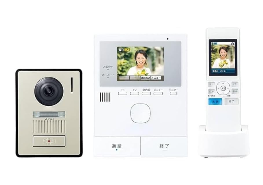 テレビドアホン どこでもドアホン 自動録画機能 モニター 3.5型カラー液晶 玄関子機 露出型 LEDライト ワイヤレスモニター子機 約2.2型カラー液晶 VL-SWE210KLA