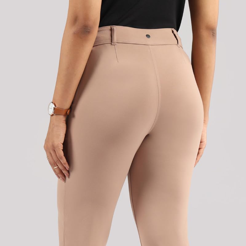 BlissClub Ultimate Cigarette Pants | 2 kieszenie | Niesamowicie elastyczne | Wzory plisowane