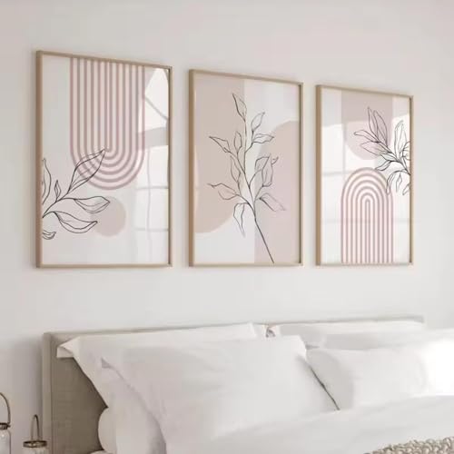 Impressions murales roses XINBAO 3 affiches bohèmes 60x80cm