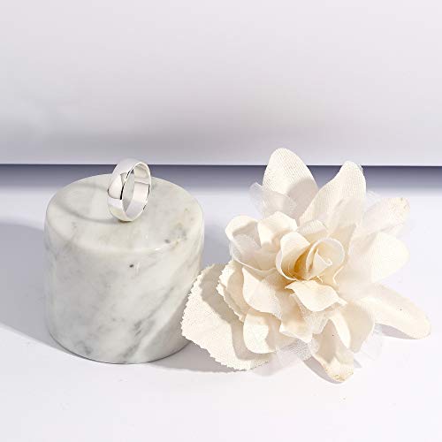 Women's Sterling Silver 950 Polished Silk Fit Wedding Band Ring 5MM4