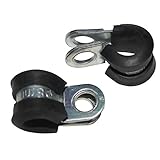abrazadera omega con goma  5x P-Clip Abrazadera con goma 8mm ; abrazadera de tubo retención