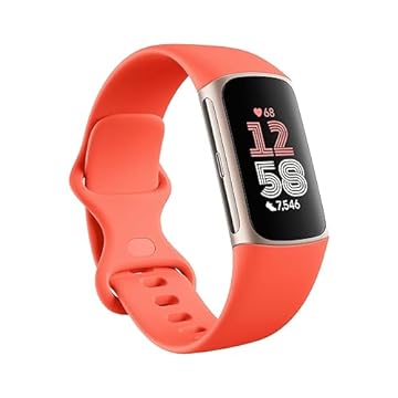 Fitbit Charge 6 Fitness Tracker com aplicativos do Google, frequência cardíaca em equipamentos de exercícios, assinatura premium de 6 meses incluída, GPS, ferramentas de saúde e muito mais,