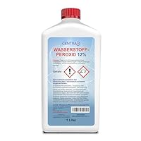 Centra24 Wasserstoffperoxid 12%, 1 Liter, Immer Frisch, technisch, Oxydator im Teich, Aquarium, Reinigung, Bleichen, Beizen, stabilisiert