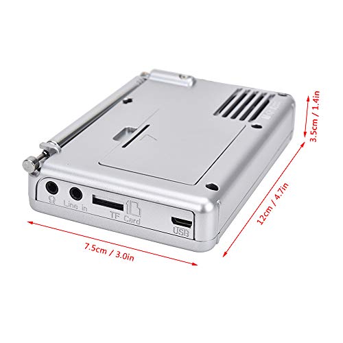 KKmoon K607 Rádio Portátil AM/FM/SW/TF Rádio de Bolso MP3 Gravador Digital Suporte Cartão TF Gravado