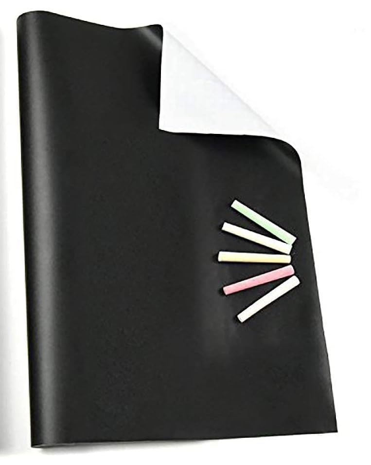 NimboseĀ® Black Board for Kids for Home, Black Board Stickers for Wall, Vinyl Stickers for Writing At Home & Office (45x200cm, Black)