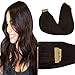 Googoo 16inch Tape in Hair Extensions Human Hair Dark Brown Silky Straight Remy Hair Extensions Tape in Natural Hair Extensions 50g 20pcs
