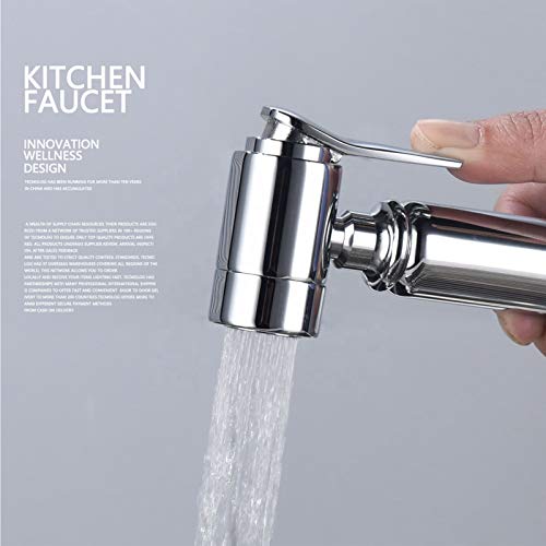 Mitigeur de cuisine chaud et froid mural avec entraxe 6 pouces et bec orientable - 4