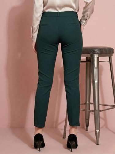 Image of modny Formal Trousers for Women Premium Polycotton, Regular Fit, Straight Pant for Girls | Ideal for Office, College & Professional Wear