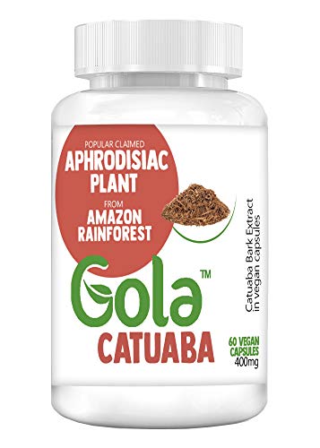 Gola Catuaba Extract in Vegan Capsules - 400mg 60 Capsules - Libido Enhancement, Multivitamins