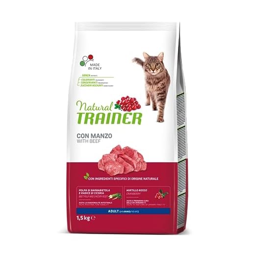 Natural Trainer Alimenti per gatti adulti - manzo - 1,5kg