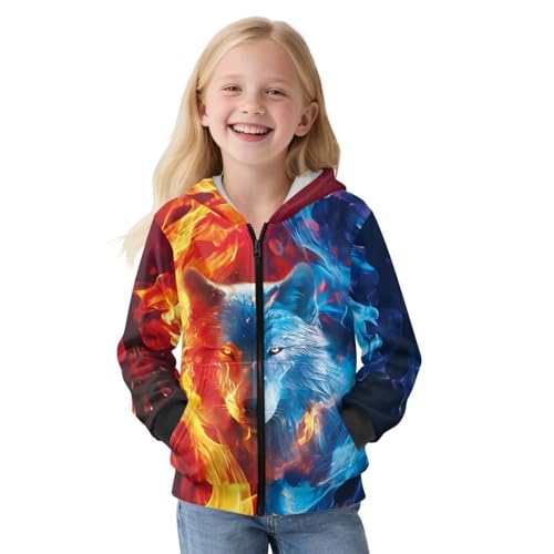 Kid's Fleece Hoodie for Boys Full Zip Up Hoodies Hooded Sweatshirt Jacket Coat Outdoor Casual Zipper Hoodies Hoody4