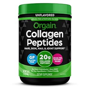 Orgain Hydrolyzed Collagen Peptides Powder, 20g Grass Fed Collagen – Hair, Pores and skin, Nail, & Joint Help Complement, Paleo & Keto, Non-GMO, Sort I and III, 1lb (Packaging Could Differ)