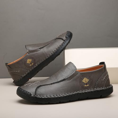 Hand-Stitched Men's Slip On Loafers with Cloud Comfort Memory Foam Non-Slip Breathable Casual Penny Moccasin Shoes Driving Walking Ready Lightweight Work to Travel Shoes with Arch Support2