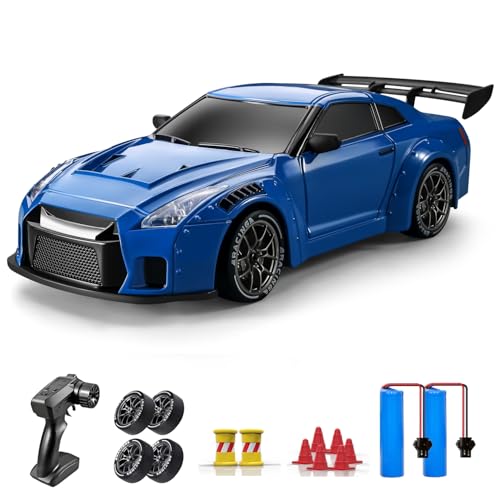 ACAMMZAR Macchina Telecomandata RC Drift per Bambini, 1:24 20KM/H 4WD Macchine Telecomandate, Radiocomandata Auto con 2 Batterie per Adulta