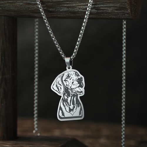 IOETSEUT Trendige Punk Vizsla Hundekette für Frauen Männer Ketten Hochwertige Dicke Kiel Halsband Unisex Schmuck Versand