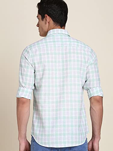 Image of Dennis Lingo Men's Green Casual Shirt