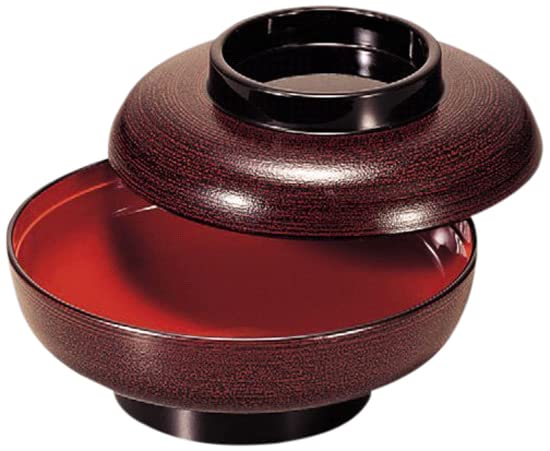 Bowl, 6 Size Large Flat Boiled Bowl, Storage Brush Inner Vermilion [7.1? x 9.5cm] ABS Resin (7-283-14), Restaurant, Ryokan, Japanese Tableware, Restaurant, Commercial Use