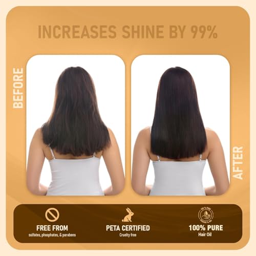 Image of Zebulli Moroccan Argan Hair Oil with Nourishes & Softens Hair | Helps Control Hair Fall| Helps Promotes Hair Growth | Non-Sticky Formula | For Men & Women |100ml