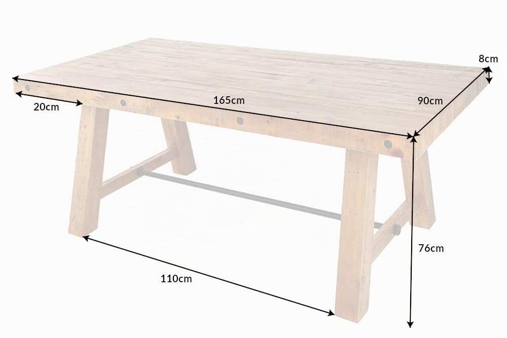 Riess Ambiente Esstisch FINCA 165cm - braun - Pinienholz - robust Unikat