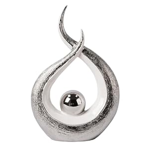 HAUCOZE Modern Sculpture Decor Abstract Statue Figurine Home Decoration Gifts Table Centerpiece Crafts Ceramic Arts 10.6 inch