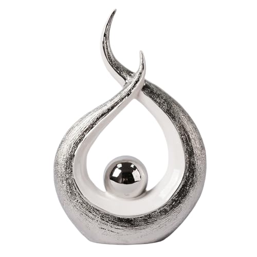 Figura Decorativa Abstracta Moderna de Porcelana 27 cm