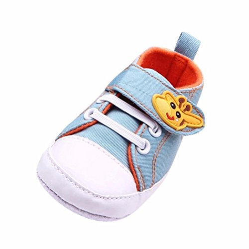 Zapatos Bebe,Fossen Suela Blanda Primeros Pasos del Antideslizante para Recién Nacido Niña Niño (0-6 Meses, Azul)