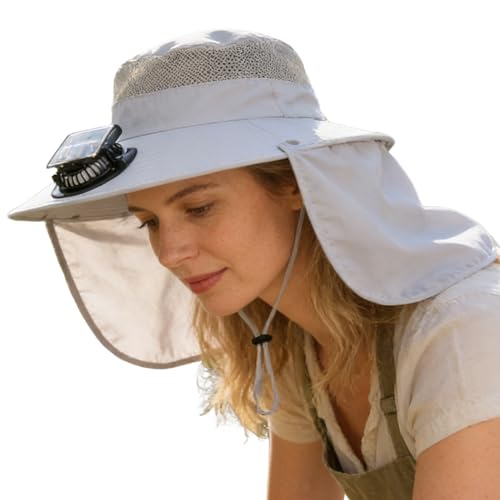Chapeau à ventilateur solaire pour éviter les insolations en voyage et marche d'été