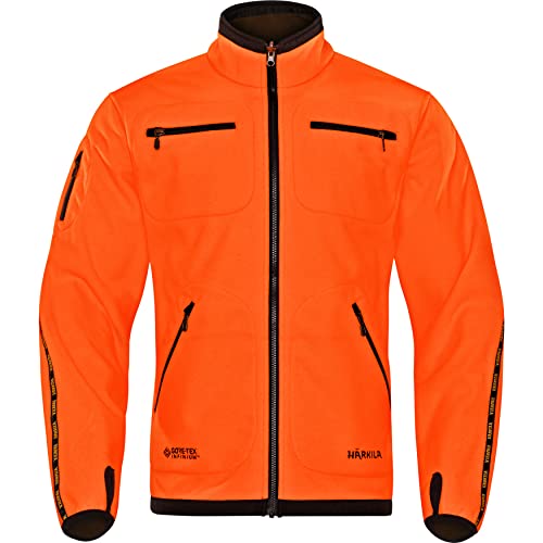 Härkila | Kamko fleece | Professionelle Jagd Kleidung & Jagd Zubehör für Herren & Damen | Skandinavische Qualität Made to Last | Hunting green/Orange blaze, XL
