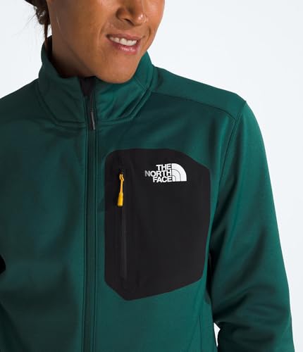 Image of THE NORTH FACE Men's Crest Full Zip Jacket | Water Repellent Fleece Coat, Double Layer Stand Collar & Zip Hand Pockets