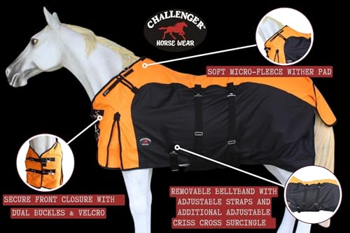 Image of 78 inch 1200D Turnout Waterproof Fleece Lined Medium Winter Blanket Sheet 382LG
