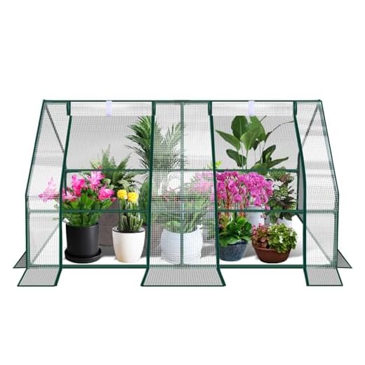 Relaxdays Gewächshaus auf Rollen 130 x 70 x 48 cm HxBxT, 3 Etagen Foliengewächshaus f. Balkon m. PE-Gitterfolie, grün 16 Fiqops Mini Foliengewächshaus Gewächshaus Tomatenzelt 130g/m² PE-Folie, robuste Stahlrohrkonstruktion stabil langlebig mit 2 Fenster, für Tomaten Gewächshaus, Weiß