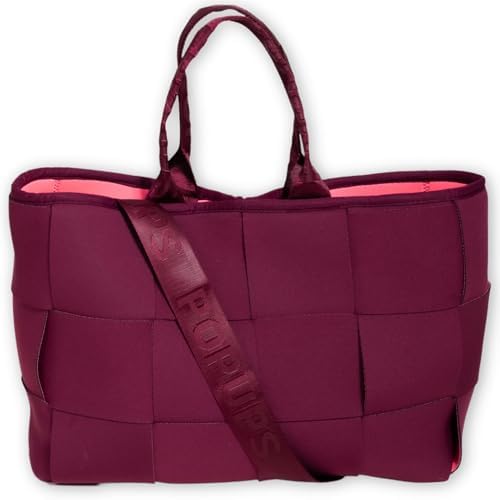 POPUPS Interwoven Large Neoprene Foldable Tote Bag, Weekender Bag...