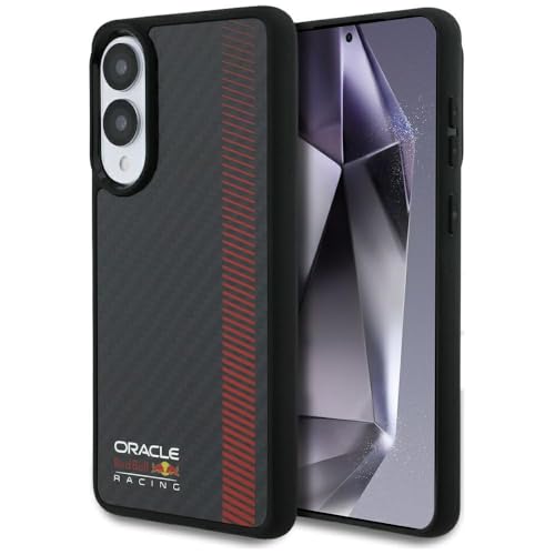 CG MOBILE Red Bull Powerbar en carbone véritable compatible avec coque MagSafe pour Samsung Galaxy S25 Edge (noir)