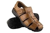  Zerimar Sandalias  Sandalias Cuero Trekking  Sandalias Hombre Senderismo  Sandalias Hombre Cuero  Sandalias Hombre Verano  Color Tan Talla 45