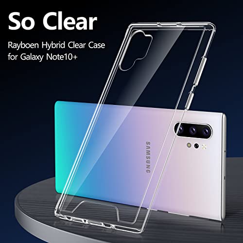 Rayboen Case for Samsung Galaxy Note 10 Plus 5G(Not for Note10), Crystal Clear Designed Hard PC Back Soft TPU Frame Shockproof Protective Slim Fit Durable Phone Cover for Galaxy Note 10+ Plus