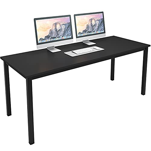 sogesfurniture 63 inches Large Size Office Desk Computer Desk Gaming Desk Computer Table Sturdy Office Desk Writing Desk, BHUS-YL-AC3-160BK