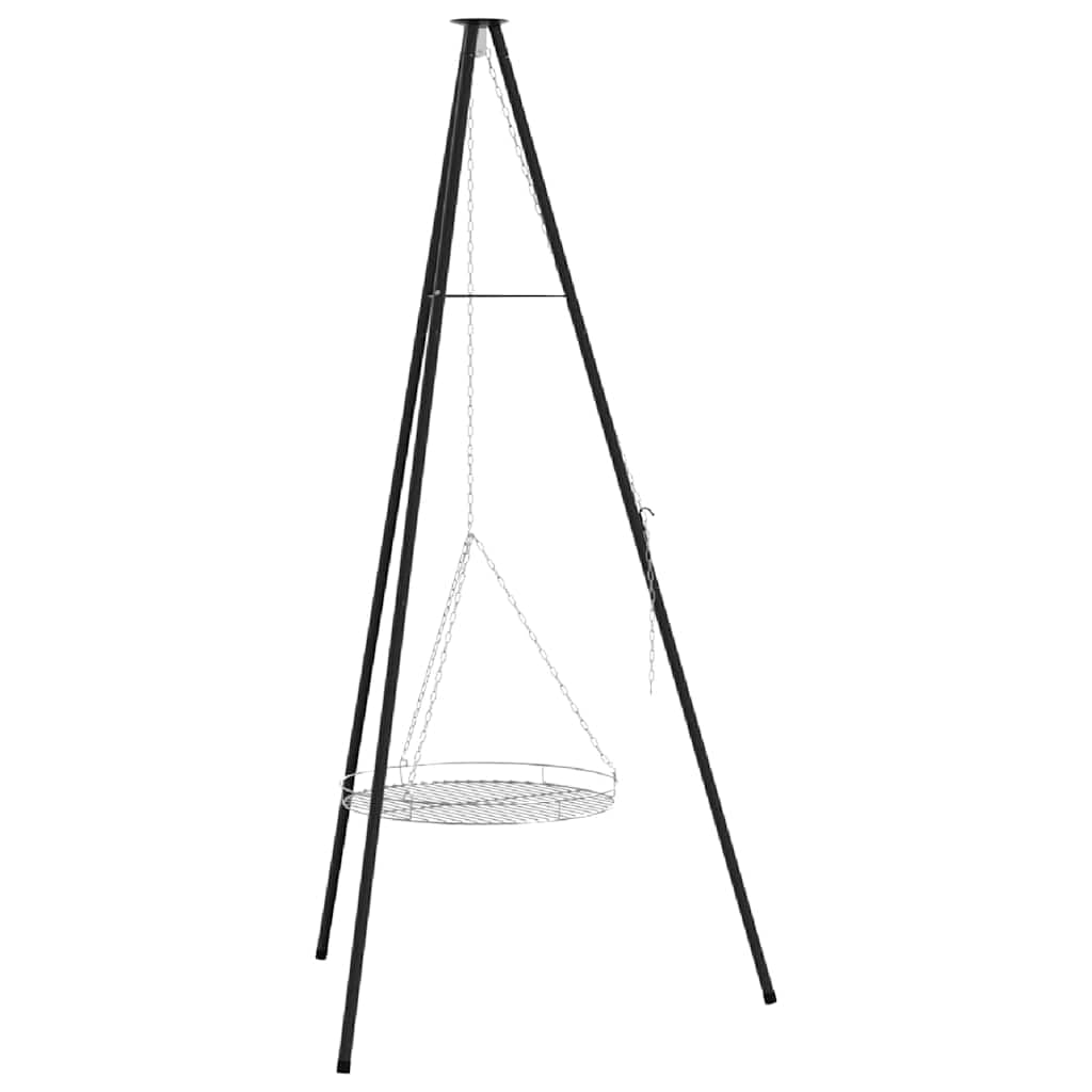 vidaXL Tripod na ognisko 2 szt. Czarny Stal