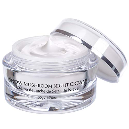 Vivo Per Lei Snow Mushroom & Peony Night Moisturizer - Anti Wrinkle Cream for Sensitive Skin - Anti Aging Night Cream with Shea Butter & Collagen - Paraben Free Moisturizer for Skin Woes - 50g