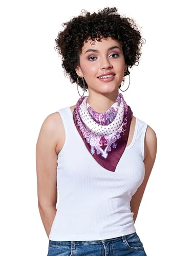 Silk Feeling HeadScarf for Women Lightweight Square Neckerchief for Men Breathable Printed Bag Scarves 21" Hair Tie2