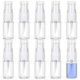 Xyembu 10 Pcs Mini Spray Bottles, Plastic Portable Travel Bottle, 10ml Fine Mist Spray-Bottle, Spray Refillable Empty Bottles, Clear Plastic Spray-Bottle for Travel, Makeup, Perfume, Essential Oils