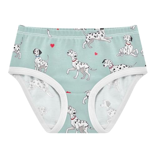 Cute Dalmatians Hearts Blue Cute Panties Girl Toddlers Underwear Floral Cotton Pattern Underpants Briefs 2t