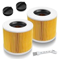 Baxcdyswe 2 Stück WD3 Filter für Kärcher Staubsauger WD3, WD2, WD1, MV3, MV2, A, K, KNT, NT, SE, VC Patronenfilter Ersatzfilter Staubsaugerfilter für Kärcher Staubsauger Filter 6.414-552.0/64145520
