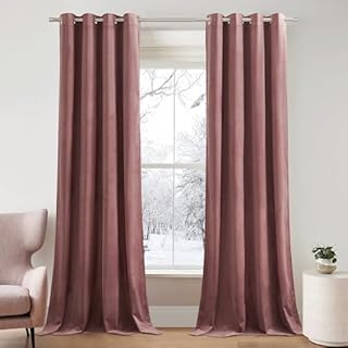 PONY DANCE Zasłony do salonu, na jesień, aksamitne, złote, aksamitne zasłony na przelotkach, zestaw 2 sztuk, wys. 240 x szer. 132 cm, 300 g/m², aksamitne zasłony do salonu, ochrona przed zimnem,