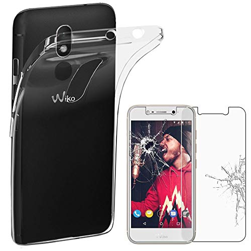 ebestStar - Coque Compatible avec Wiko Wim Lite Etui Housse Silicone Gel Anti-Choc Ultra Fine Invisible, Transparent + Film Verre Trempé [NB: Lire Description] [Appareil: 144 x 71.7 x 8.75mm, 5.0'']